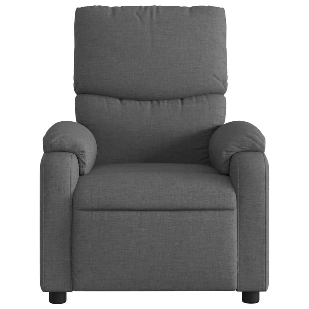 vidaXL Massage Recliner Chair Dark Gray Fabric-2