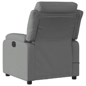 vidaXL Massage Recliner Chair Dark Gray Fabric-2