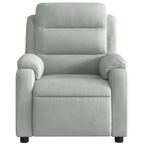 vidaXL Massage Recliner Chair Light Gray Velvet-6