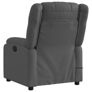 vidaXL Massage Recliner Chair Dark Gray Fabric-2