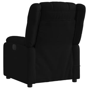 vidaXL Massage Recliner Chair Black Fabric-2