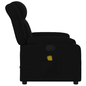 vidaXL Massage Recliner Chair Black Fabric-6