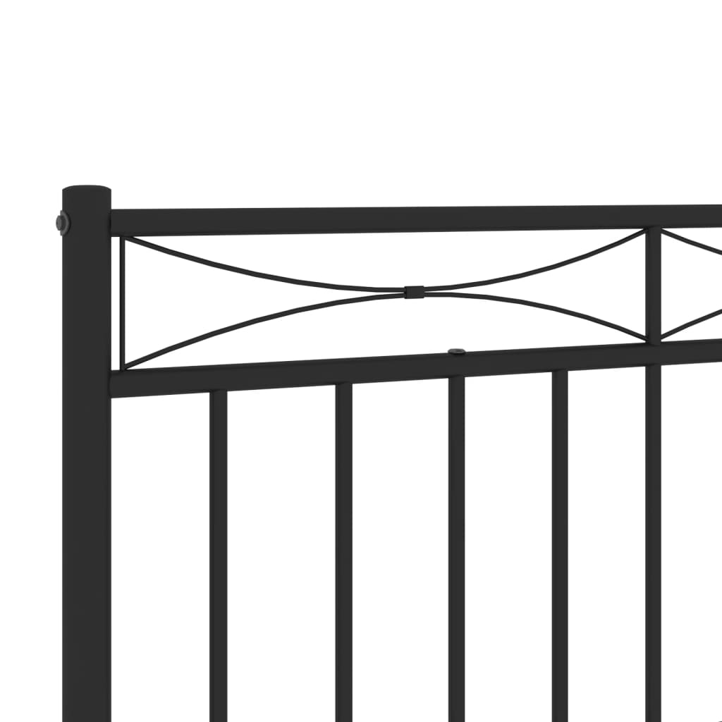 vidaXL Metal Headboard Bed Header with Back Support for Bedroom Furniture-48