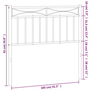 vidaXL Metal Headboard Bed Header with Back Support for Bedroom Furniture-33