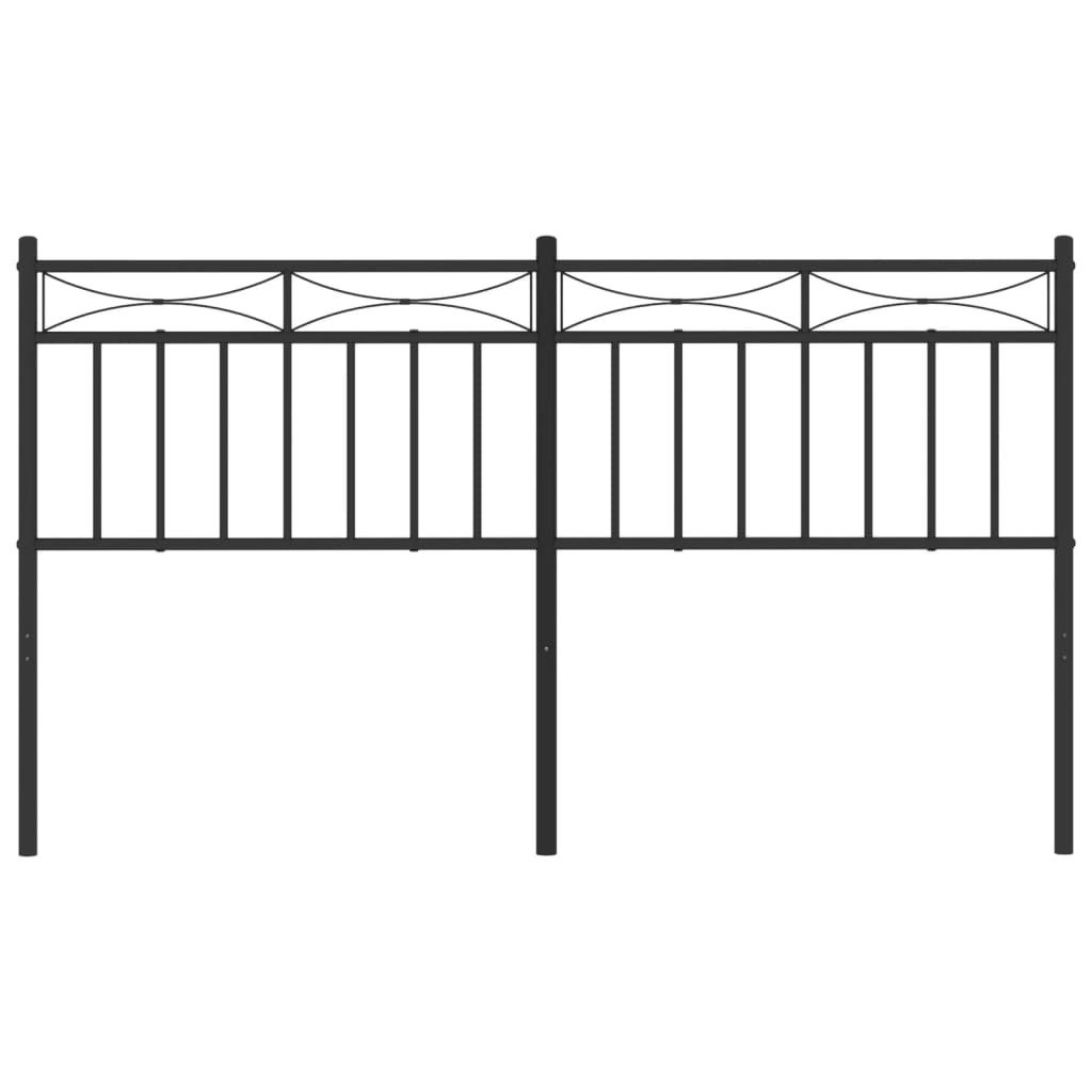 vidaXL Metal Headboard Bed Header with Back Support for Bedroom Furniture-11