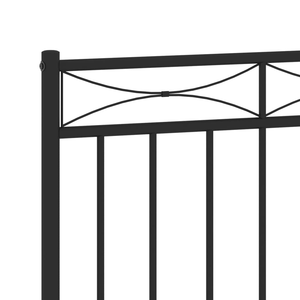 vidaXL Metal Headboard Bed Header with Back Support for Bedroom Furniture-21