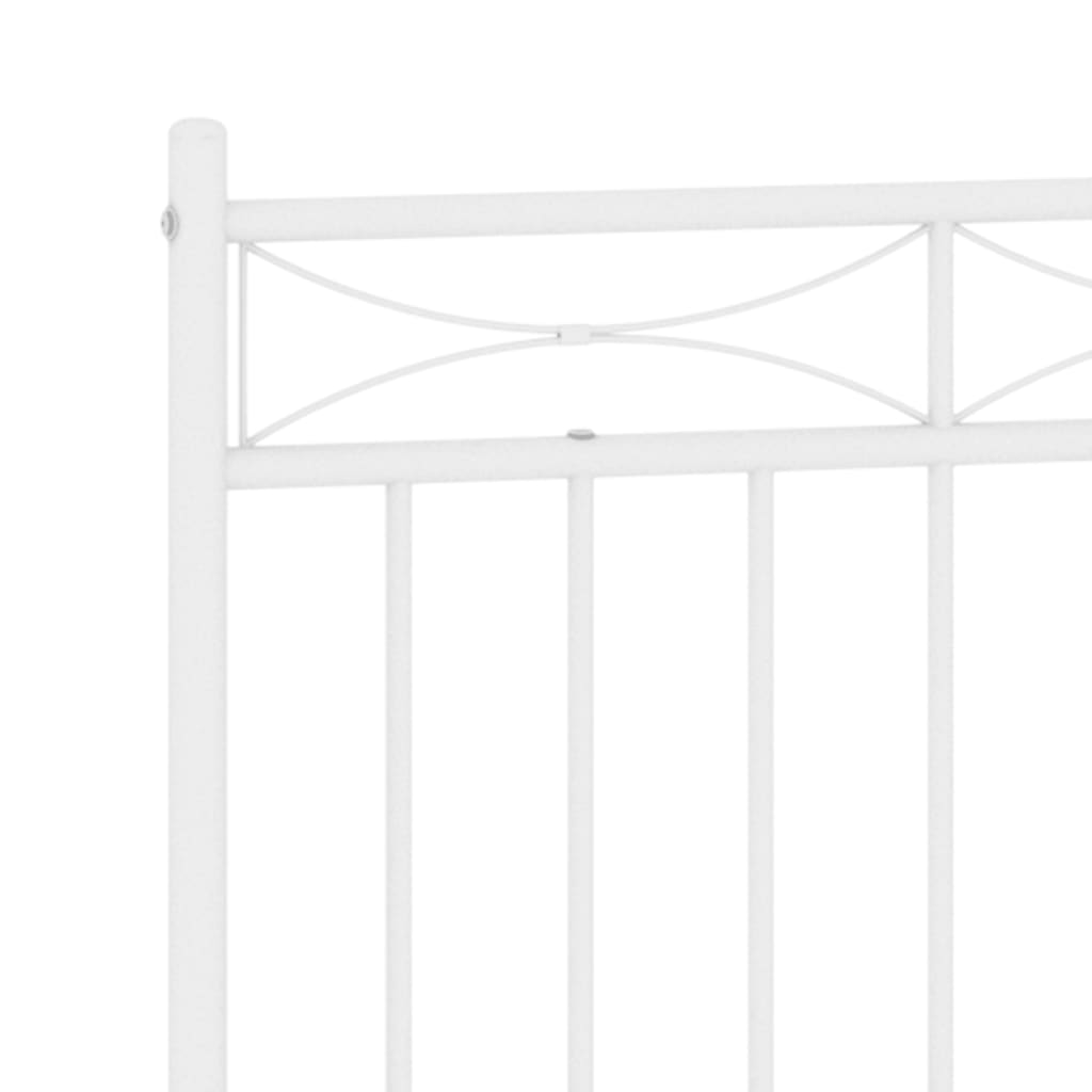 vidaXL Metal Headboard Bed Header with Back Support for Bedroom Furniture-3