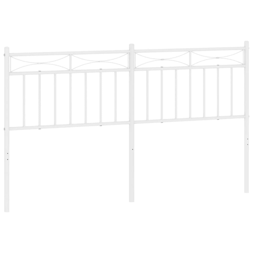 vidaXL Metal Headboard Bed Header with Back Support for Bedroom Furniture-44