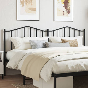 vidaXL Metal Headboard Black 53.1"-25