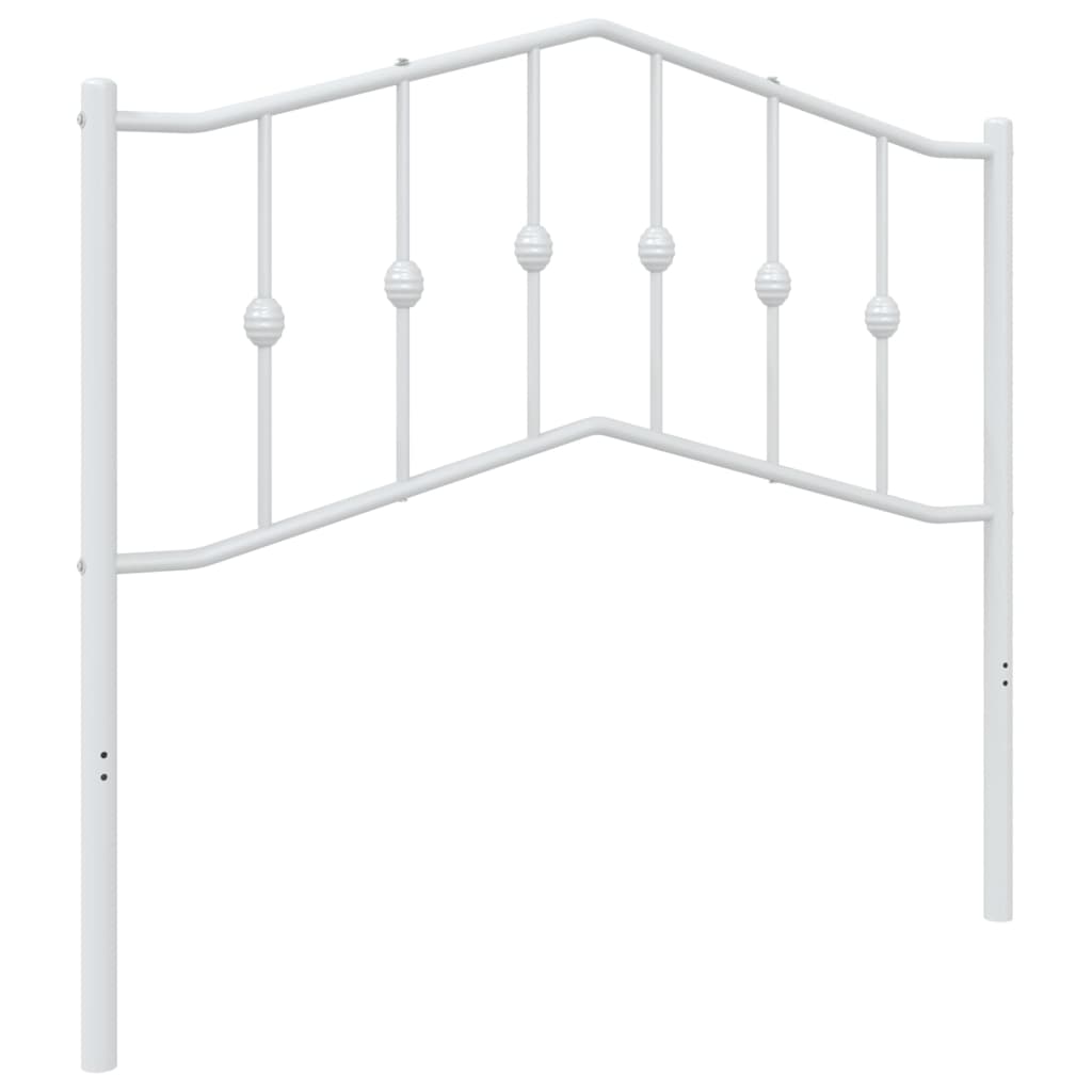 vidaXL Metal Headboard Black 53.1"-30