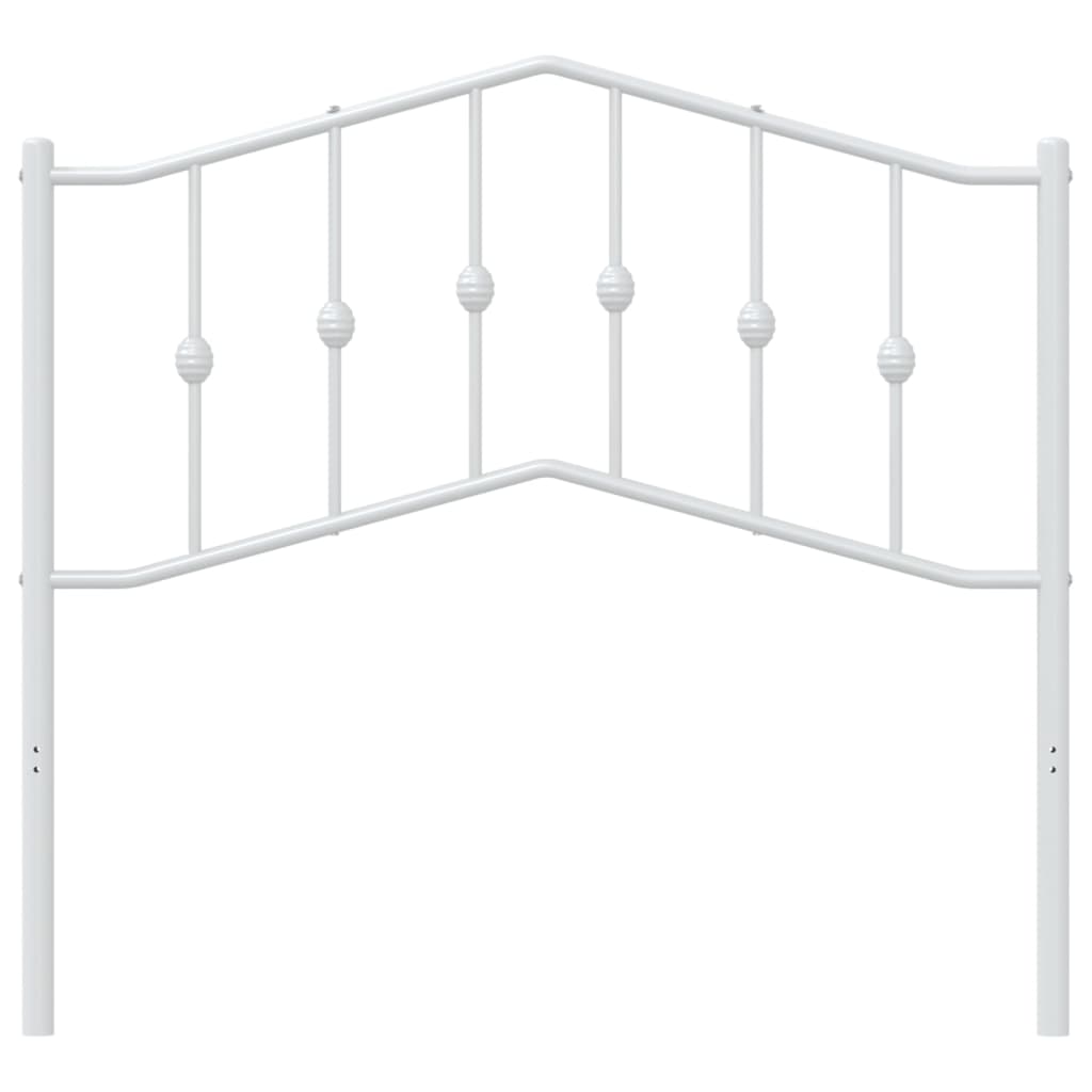 vidaXL Metal Headboard Black 53.1"-42