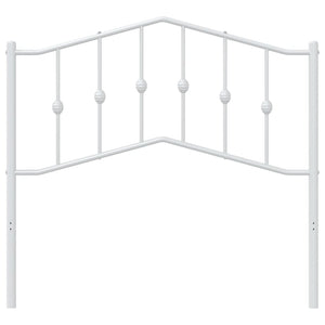 vidaXL Metal Headboard Black 53.1"-42