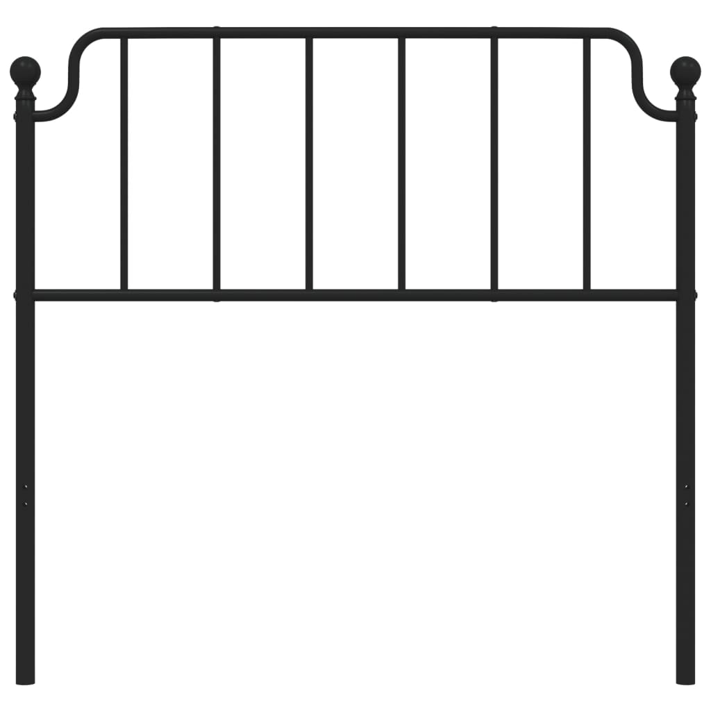 vidaXL Metal Headboard Black 76"-14