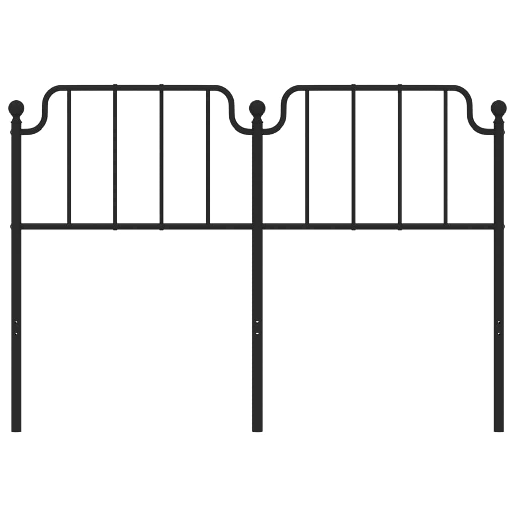 vidaXL Metal Headboard Black 76"-44