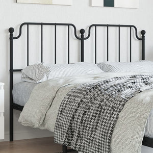 vidaXL Metal Headboard Black 76"-34