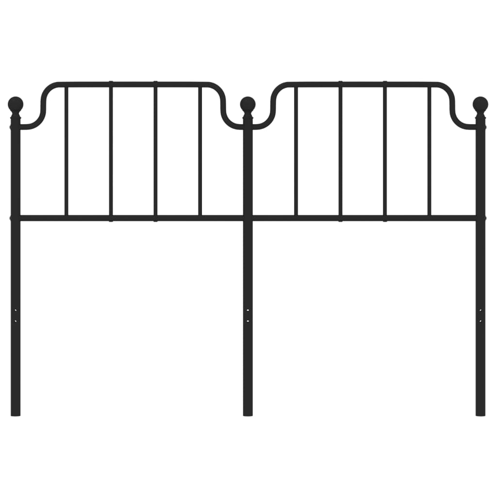 vidaXL Metal Headboard Black 76"-28