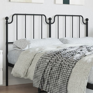 vidaXL Metal Headboard Black 76"-23