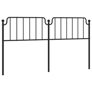 vidaXL Metal Headboard Black 76"-40