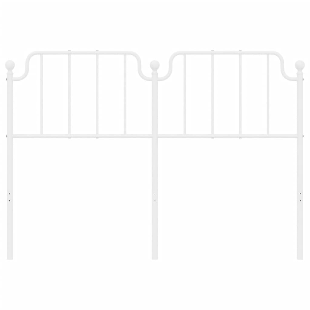 vidaXL Metal Headboard Black 76"-42