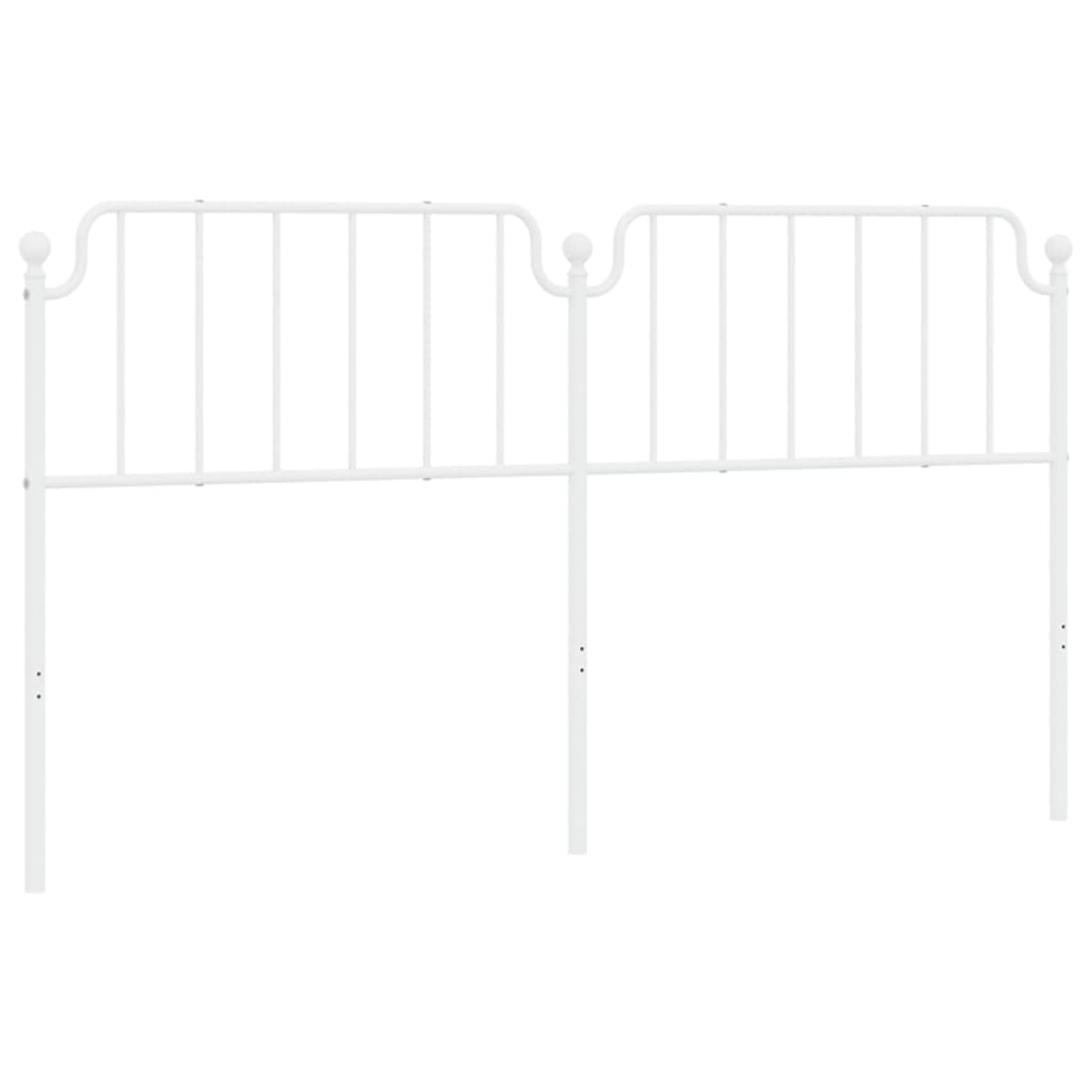 vidaXL Metal Headboard Black 76"-16