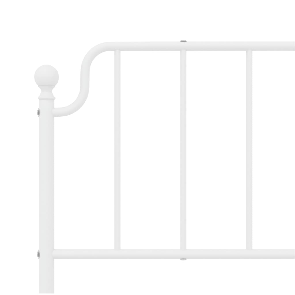 vidaXL Metal Headboard Black 76"-41