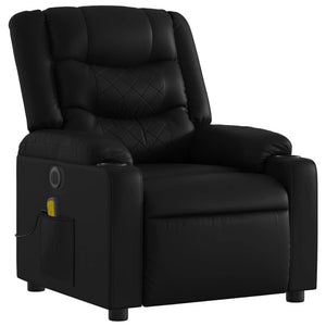 vidaXL Electric Massage Recliner Chair Black Faux Leather-1