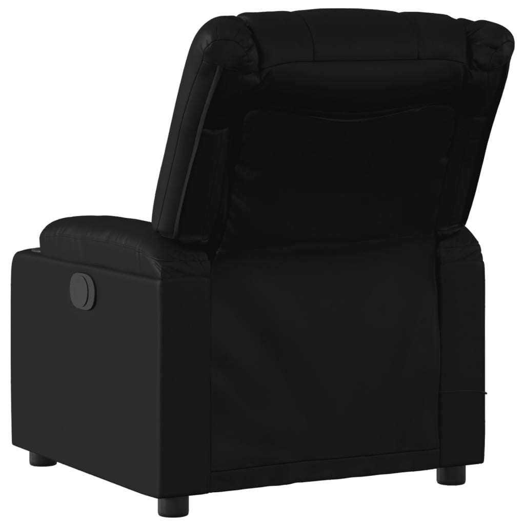 vidaXL Electric Massage Recliner Chair Black Faux Leather-2