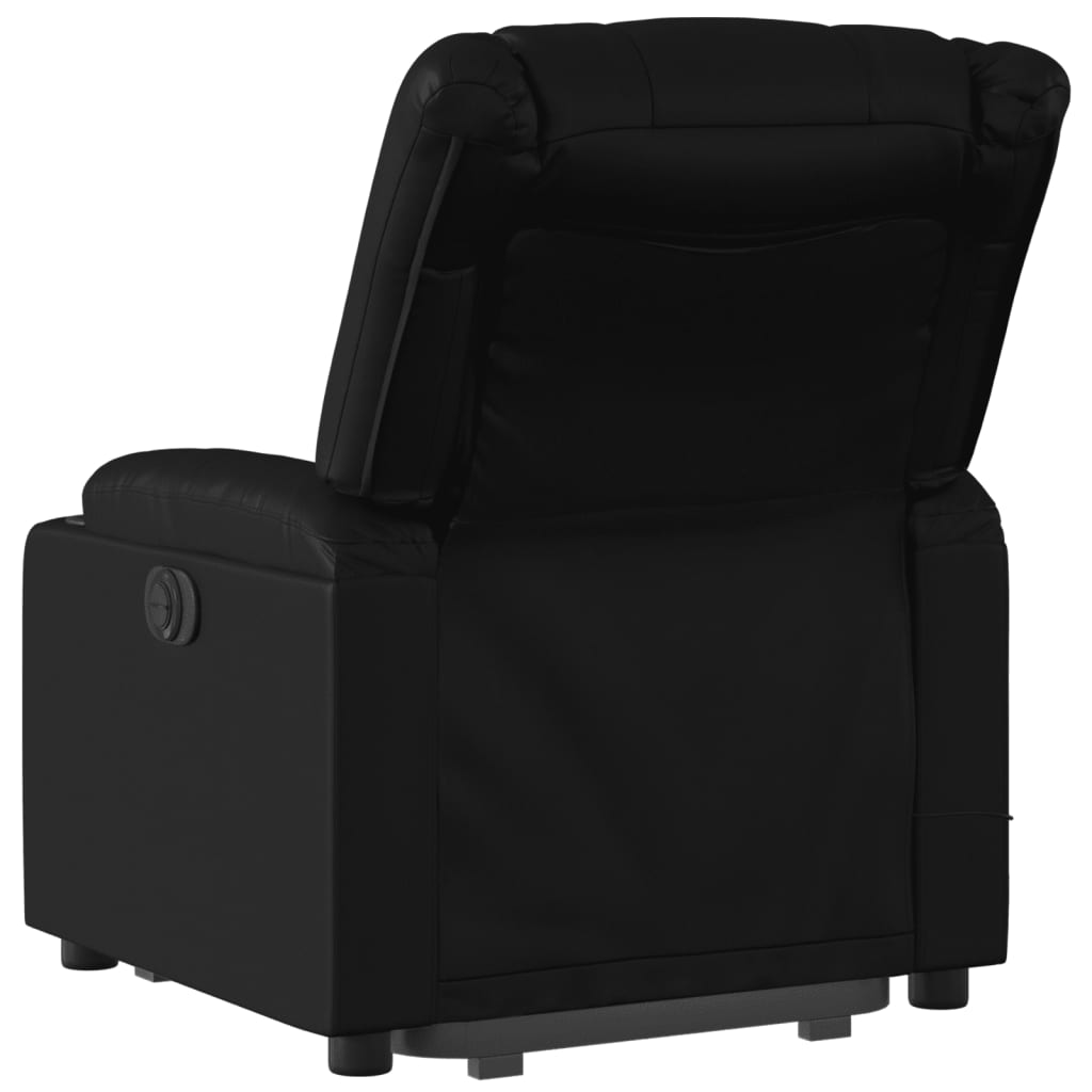 vidaXL Stand up Massage Recliner Chair Black Faux Leather-2