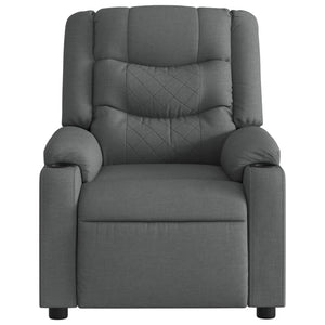 vidaXL Massage Recliner Chair Dark Gray Fabric-5