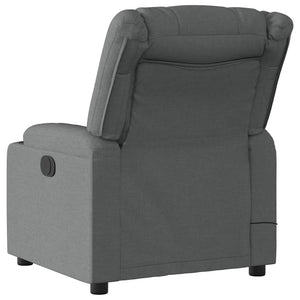 vidaXL Electric Massage Recliner Chair Dark Gray Fabric-1