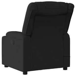 vidaXL Electric Massage Recliner Chair Black Fabric-2