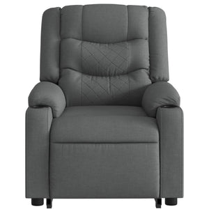 vidaXL Electric Stand up Massage Recliner Chair Dark Gray Fabric-6