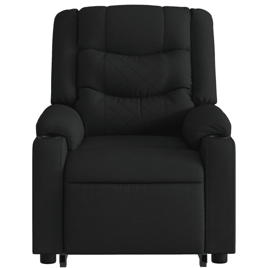 vidaXL Electric Stand up Massage Recliner Chair Black Fabric-6