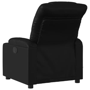 vidaXL Massage Recliner Chair Black Faux Leather-2