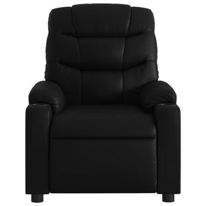 vidaXL Massage Recliner Chair Black Faux Leather-5