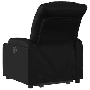 vidaXL Stand up Massage Recliner Chair Black Faux Leather-2