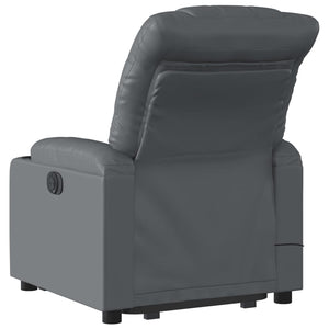 vidaXL Stand up Massage Recliner Chair Gray Faux Leather-2