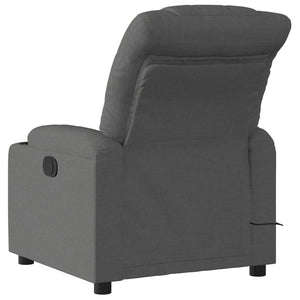 vidaXL Massage Recliner Chair Dark Gray Fabric-0