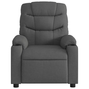 vidaXL Massage Recliner Chair Dark Gray Fabric-3