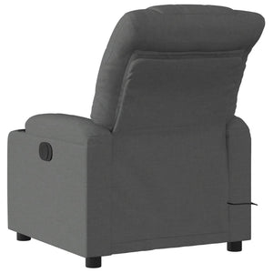 vidaXL Electric Massage Recliner Chair Dark Gray Fabric-2