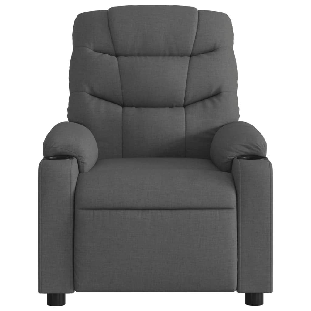 vidaXL Electric Massage Recliner Chair Dark Gray Fabric-6