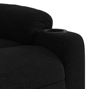 vidaXL Electric Massage Recliner Chair Black Fabric-7