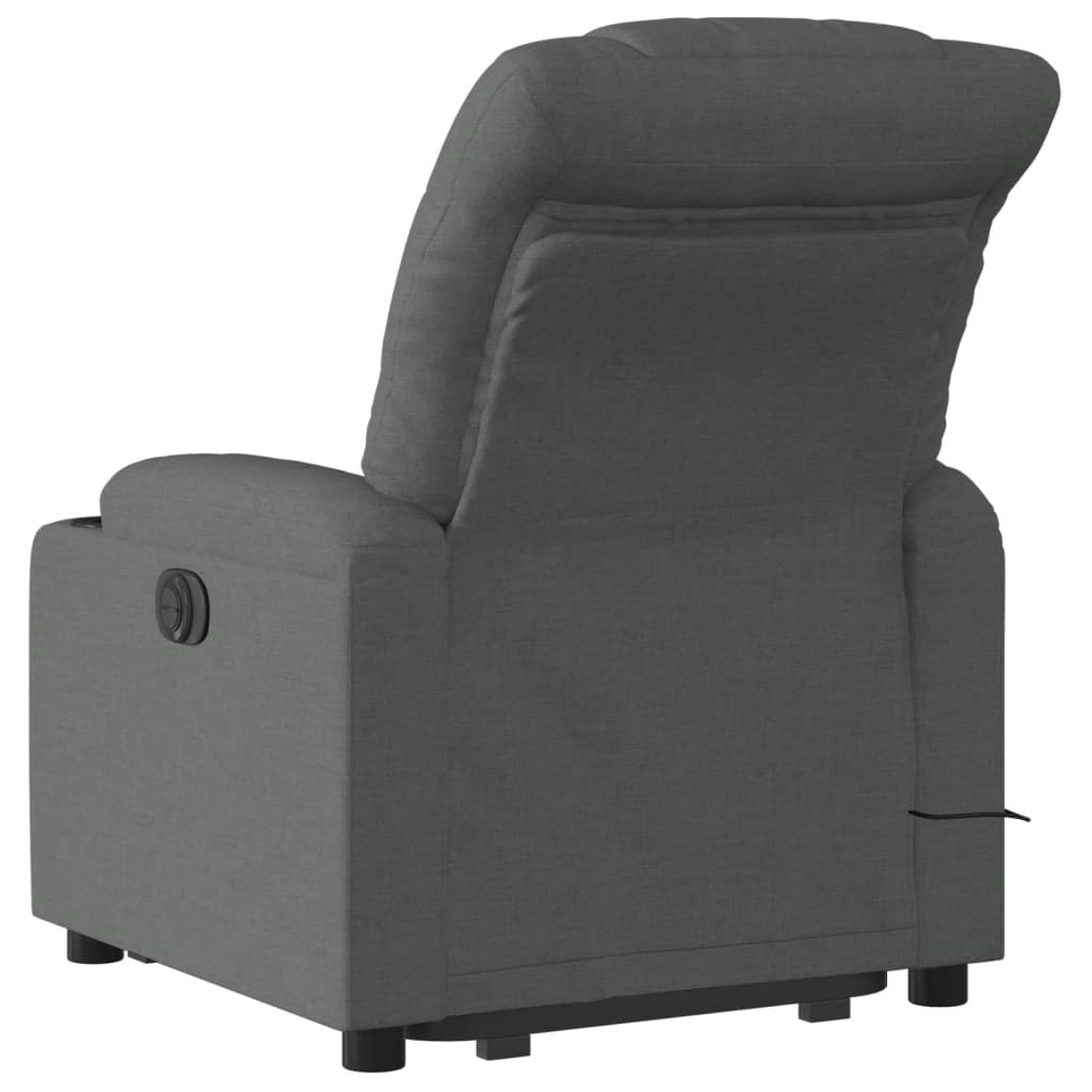 vidaXL Stand up Massage Recliner Chair Dark Gray Fabric-2