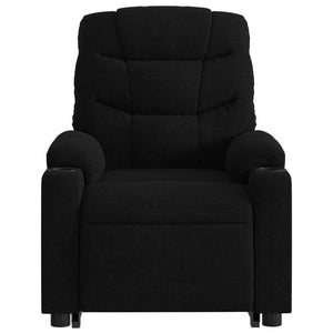 vidaXL Stand up Massage Recliner Chair Black Fabric-6