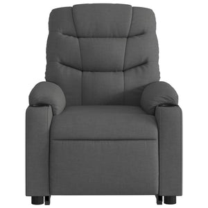 vidaXL Electric Stand up Massage Recliner Chair Dark Gray Fabric-5