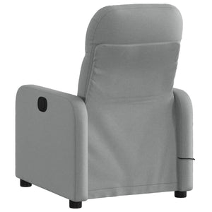 vidaXL Electric Massage Recliner Chair Light Gray Fabric-2