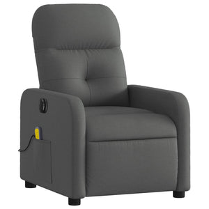 vidaXL Electric Massage Recliner Chair Dark Gray Fabric-1