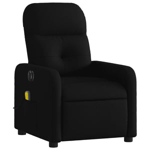 vidaXL Electric Massage Recliner Chair Black Fabric-1