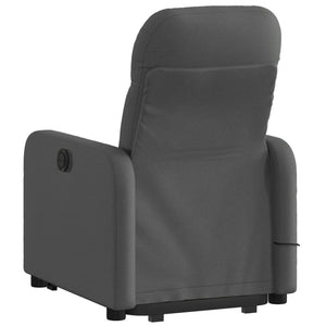 vidaXL Stand up Massage Recliner Chair Dark Gray Fabric-2