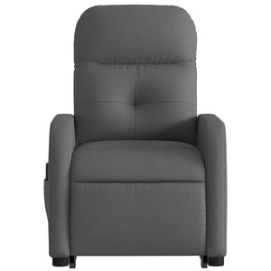 vidaXL Stand up Massage Recliner Chair Dark Gray Fabric-6